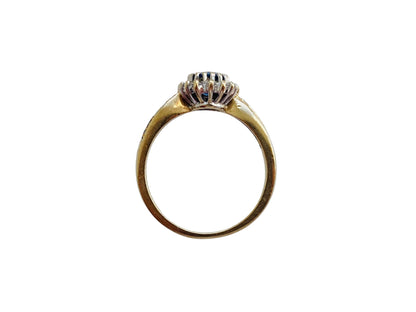 Vintage 9ct Gold Sapphire & Diamond Ring