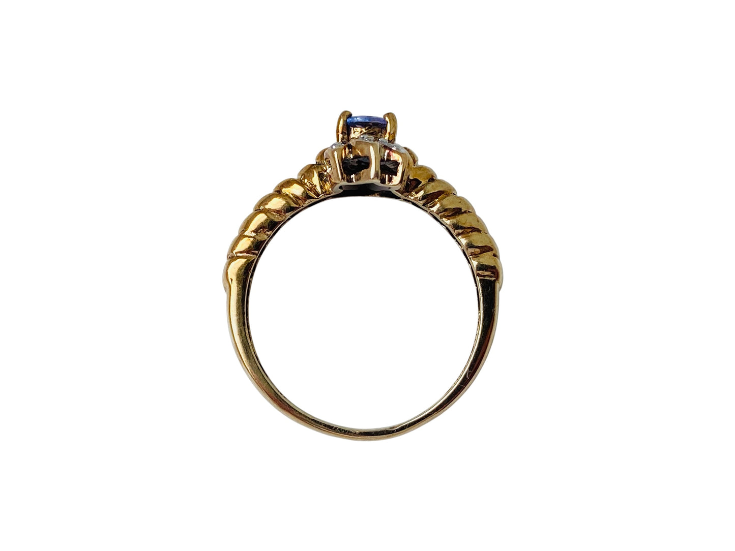9ct Gold Tanzanite & Diamond Ring