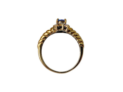9ct Gold Tanzanite & Diamond Ring
