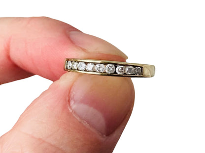 9ct Gold Nine-Stone 0.25ct Diamond Ring