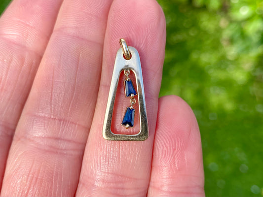 14ct Gold Sapphire Pendant
