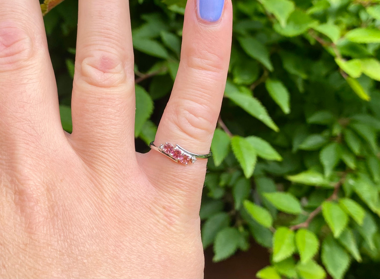 9ct Gold Pink Tourmaline & Diamond Ring