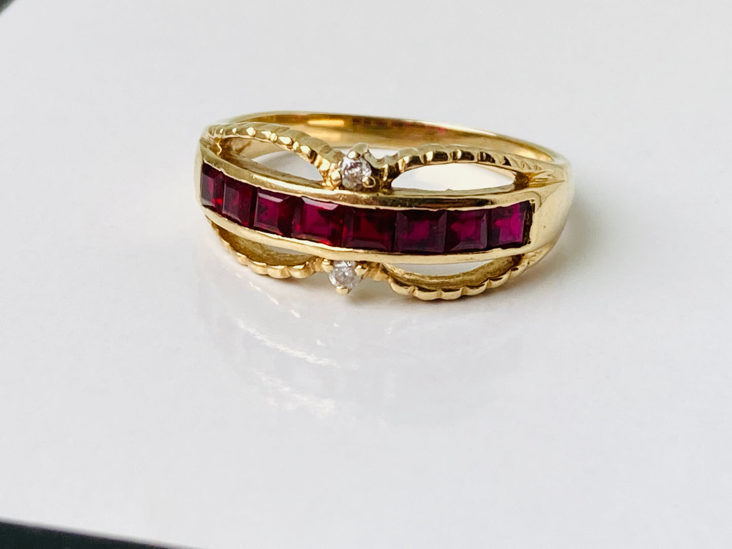 9ct Gold Ruby & Diamond Ring