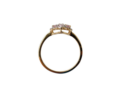 9ct Gold Morganite & Zircon Ring