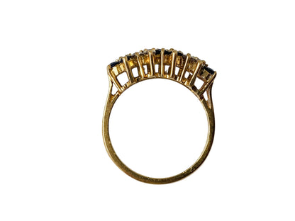Vintage 18ct Gold Sapphire & Diamond Ring
