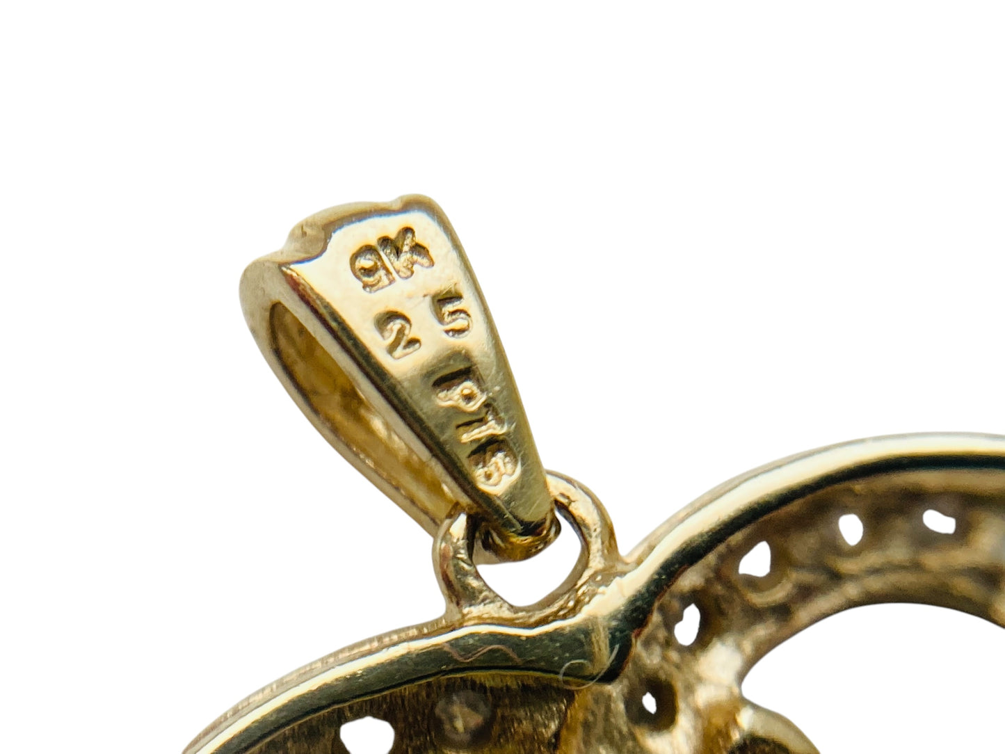 9ct Gold Diamond Heart Pendant