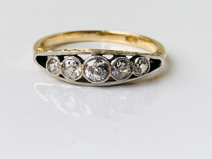 Antique 18ct Gold Five-Stone Diamond Ring