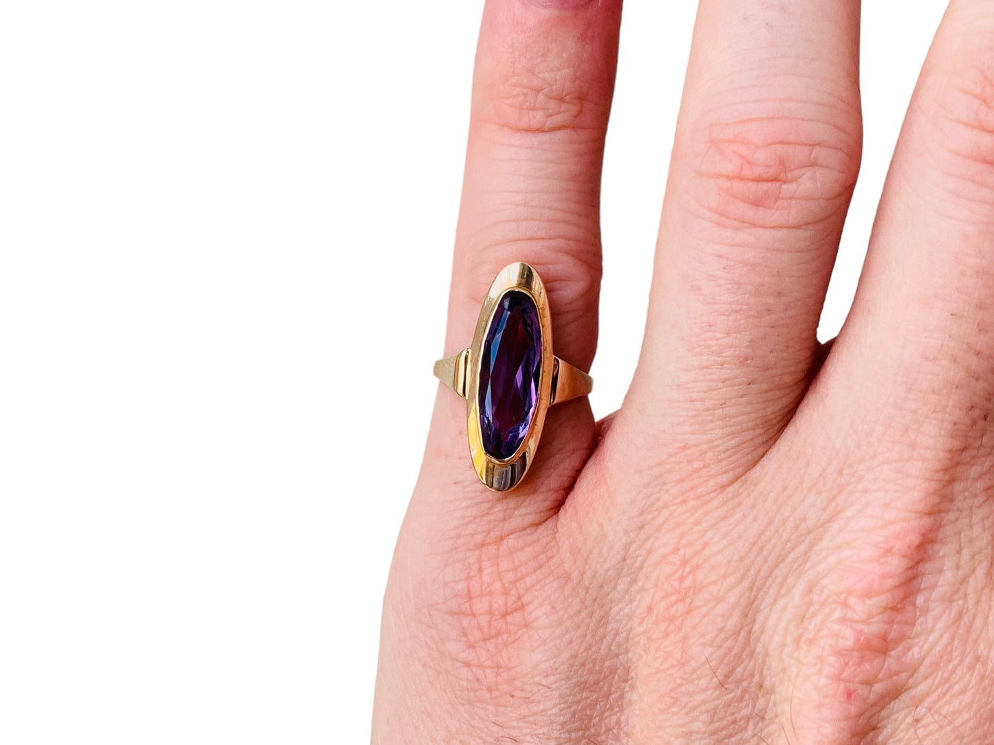 Vintage 9ct Gold Amethyst Ring