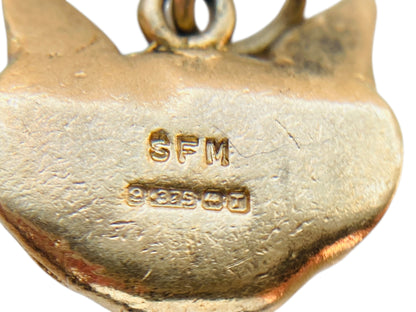 Vintage 9ct Gold Fox Head Pendant or Charm
