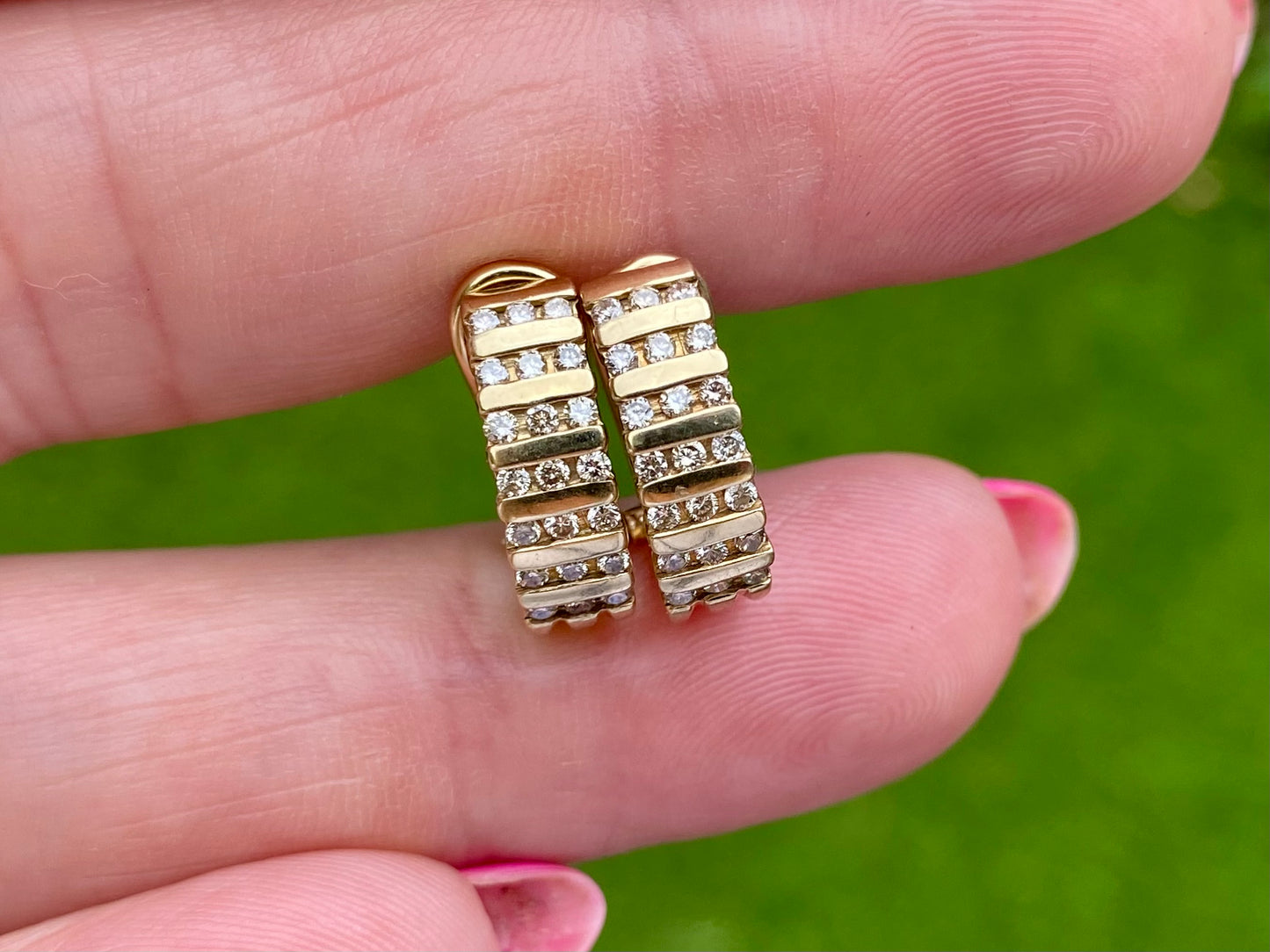 9ct Gold Diamond Earrings