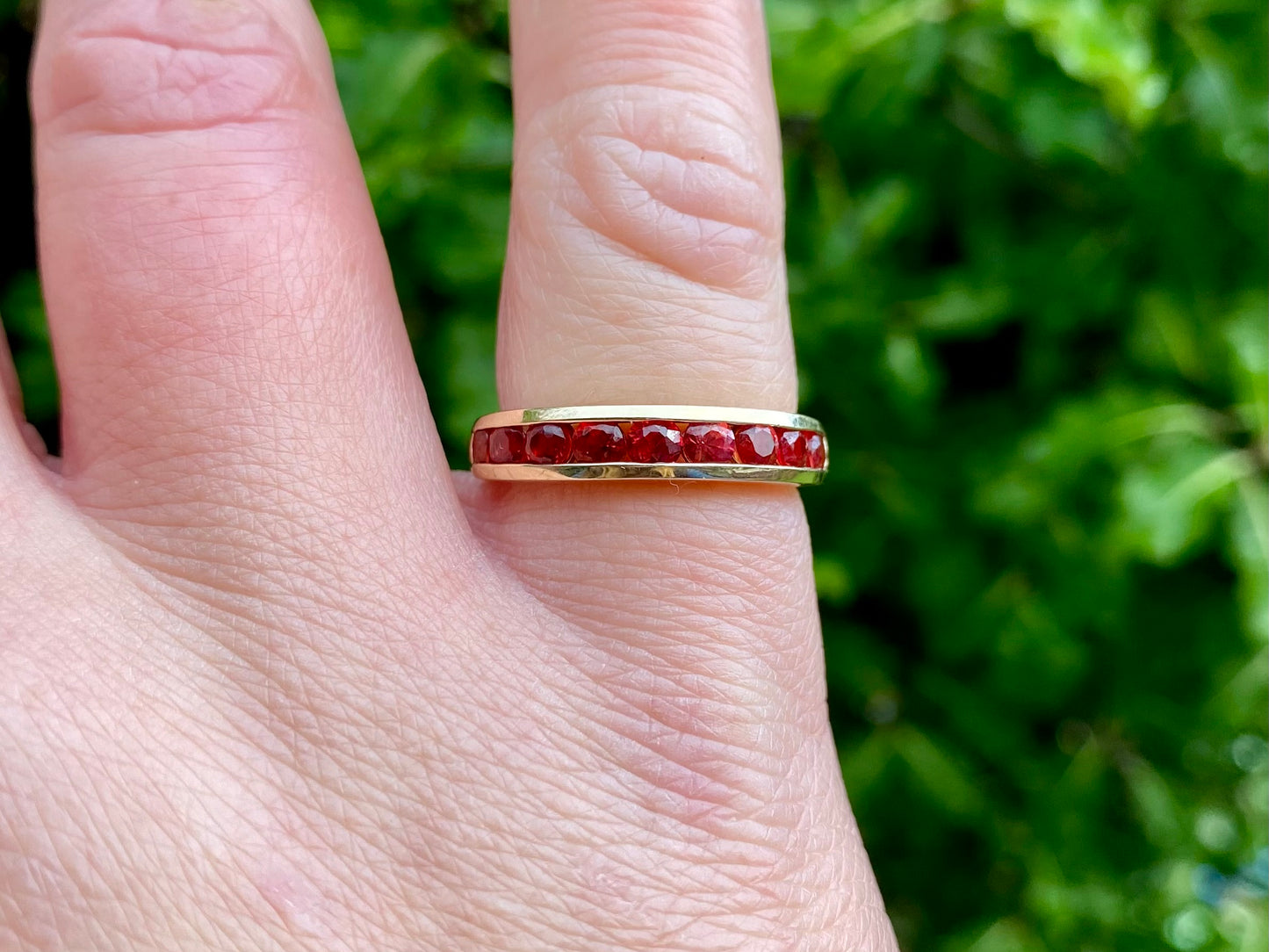 9ct Gold Red Sapphire Ring