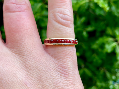 9ct Gold Red Sapphire Ring