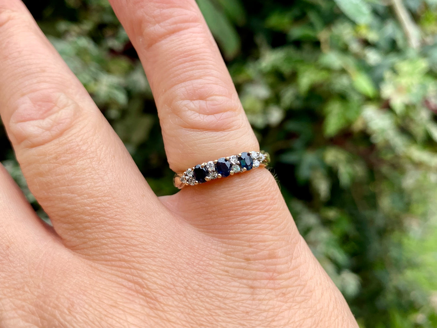 9ct Gold Sapphire & Diamond Ring