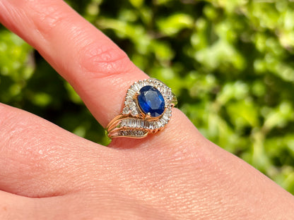14ct Gold Sapphire & Diamond Ring