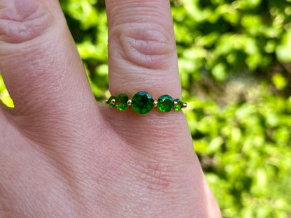 9ct Gold Diopside Ring