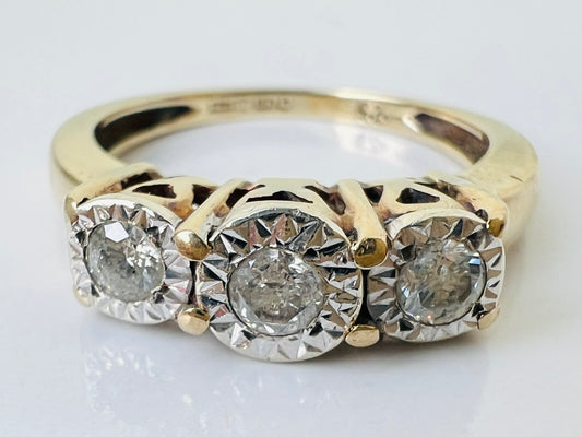 9ct Gold Diamond Ring