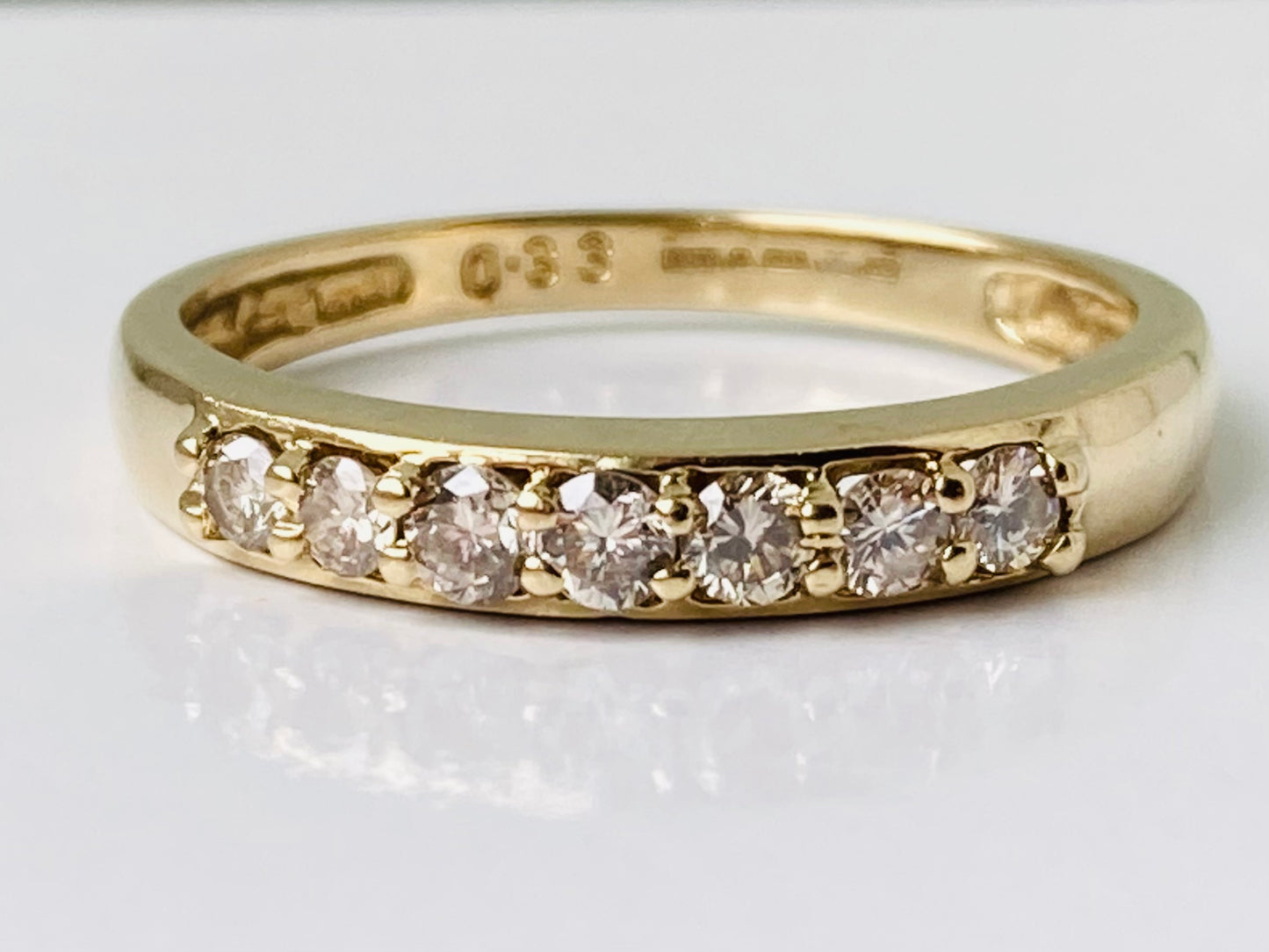 9ct Gold Seven-Stone Diamond Ring