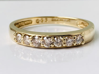 9ct Gold Seven-Stone Diamond Ring