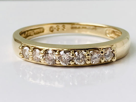 9ct Gold Seven-Stone Diamond Ring