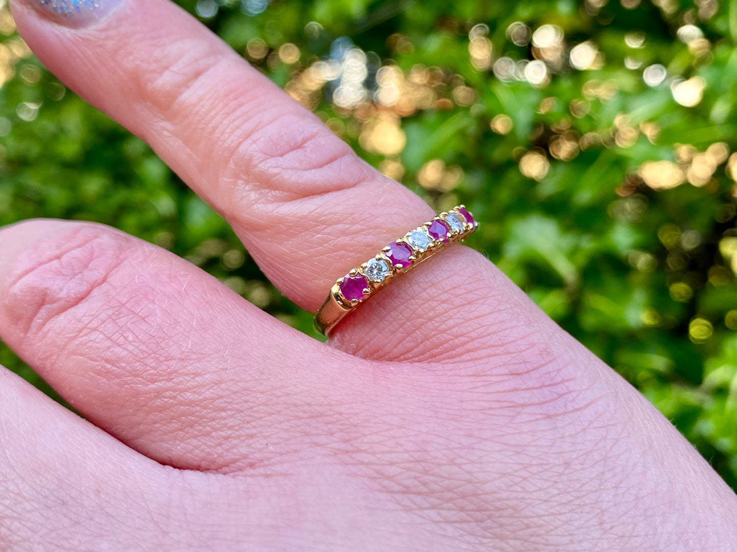 18ct Gold Ruby & Diamond Ring