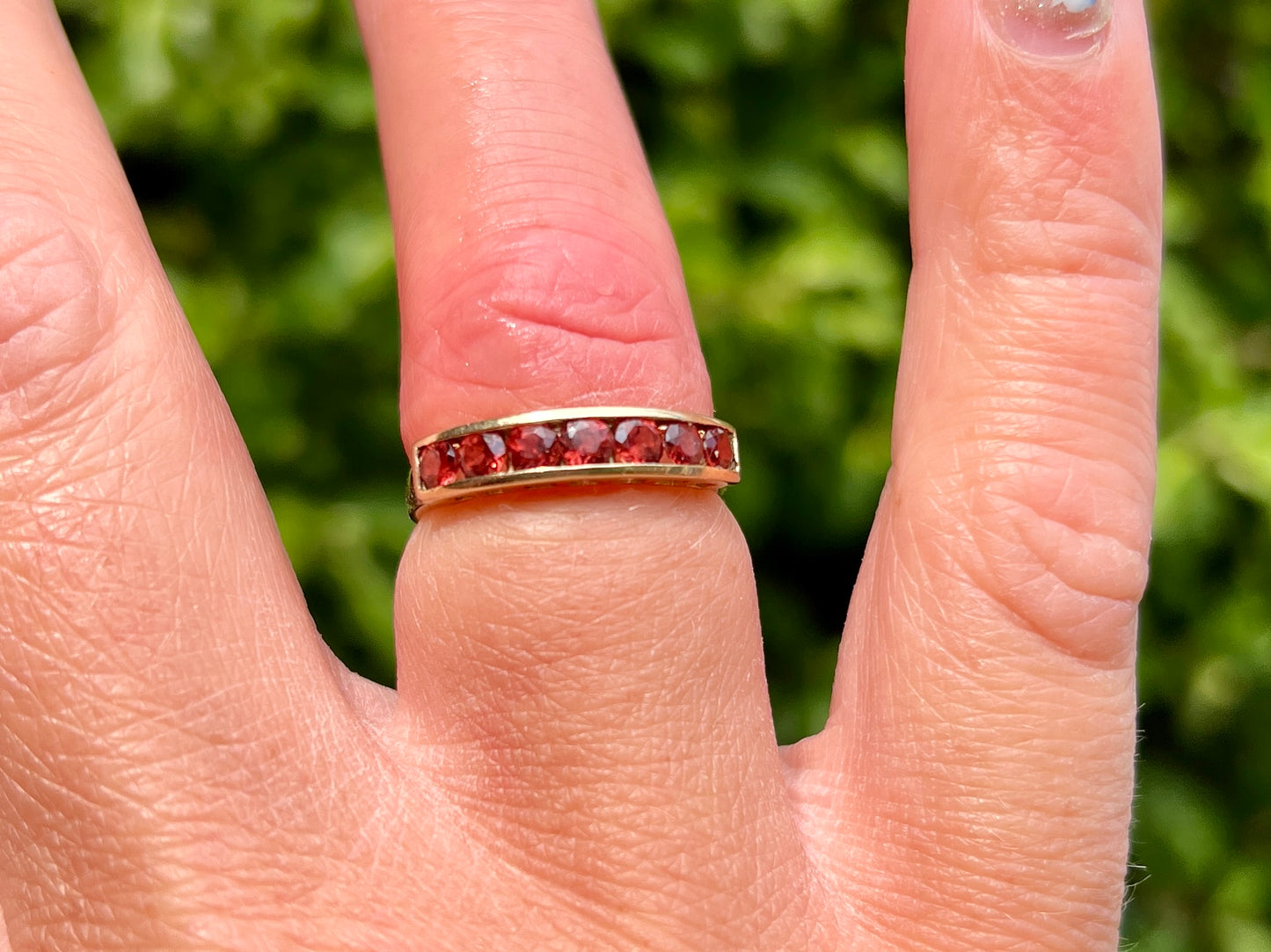 9ct Gold Red Quartz Ring
