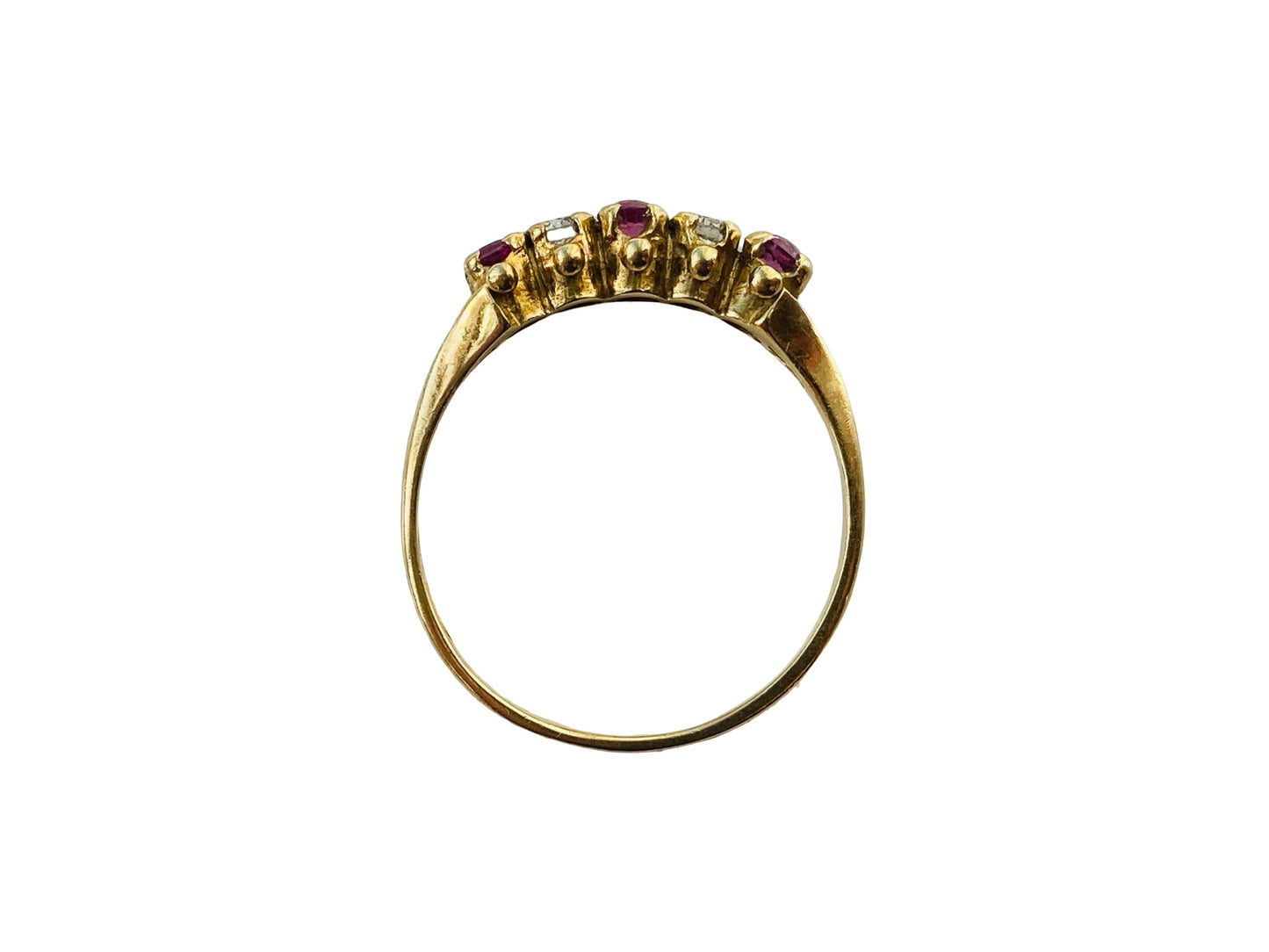 Vintage 18ct Gold Ruby & Diamond Ring