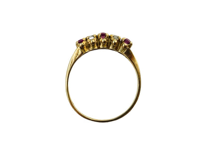 Vintage 18ct Gold Ruby & Diamond Ring