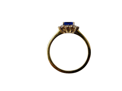 18ct Gold Tanzanite & Diamond Ring