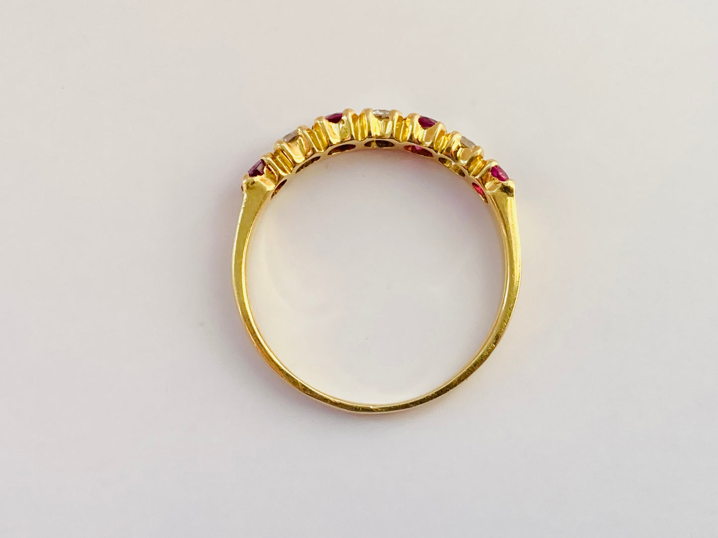 Vintage 18ct Gold Ruby & Diamond Ring