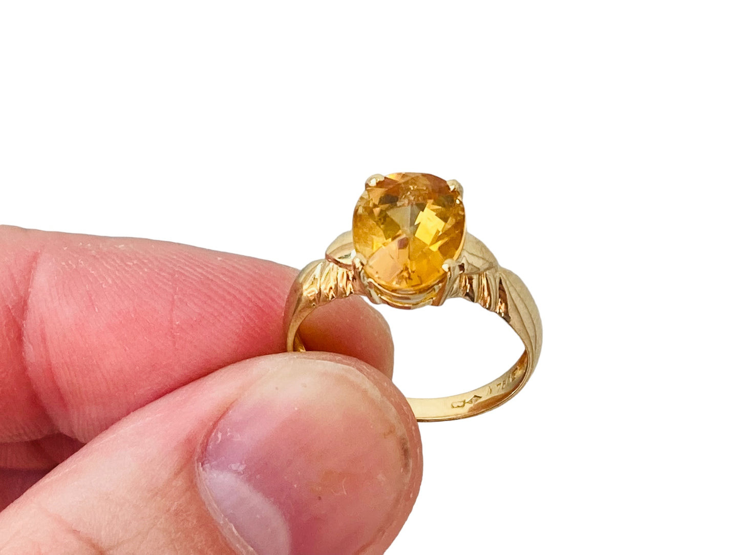 18ct Gold Citrine Ring