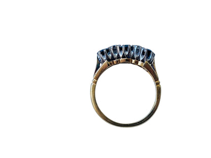 Vintage 18ct Gold Sapphire & Diamond Ring