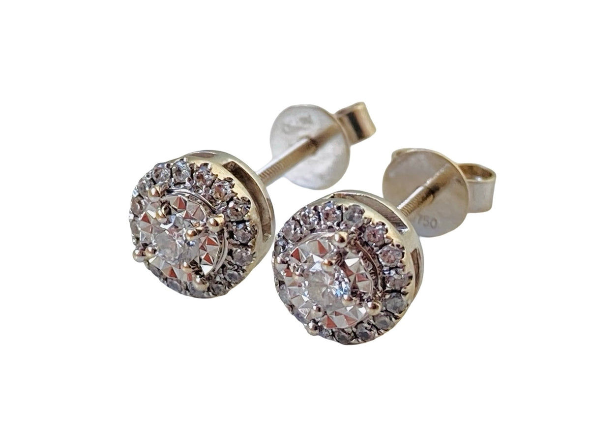 18ct Gold Diamond Earrings
