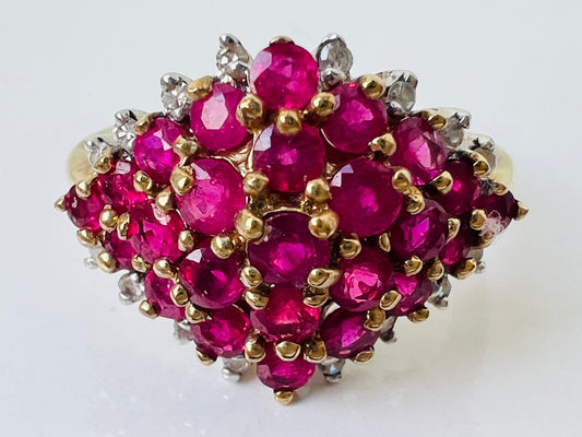 9ct Gold Ruby & Diamond Ring