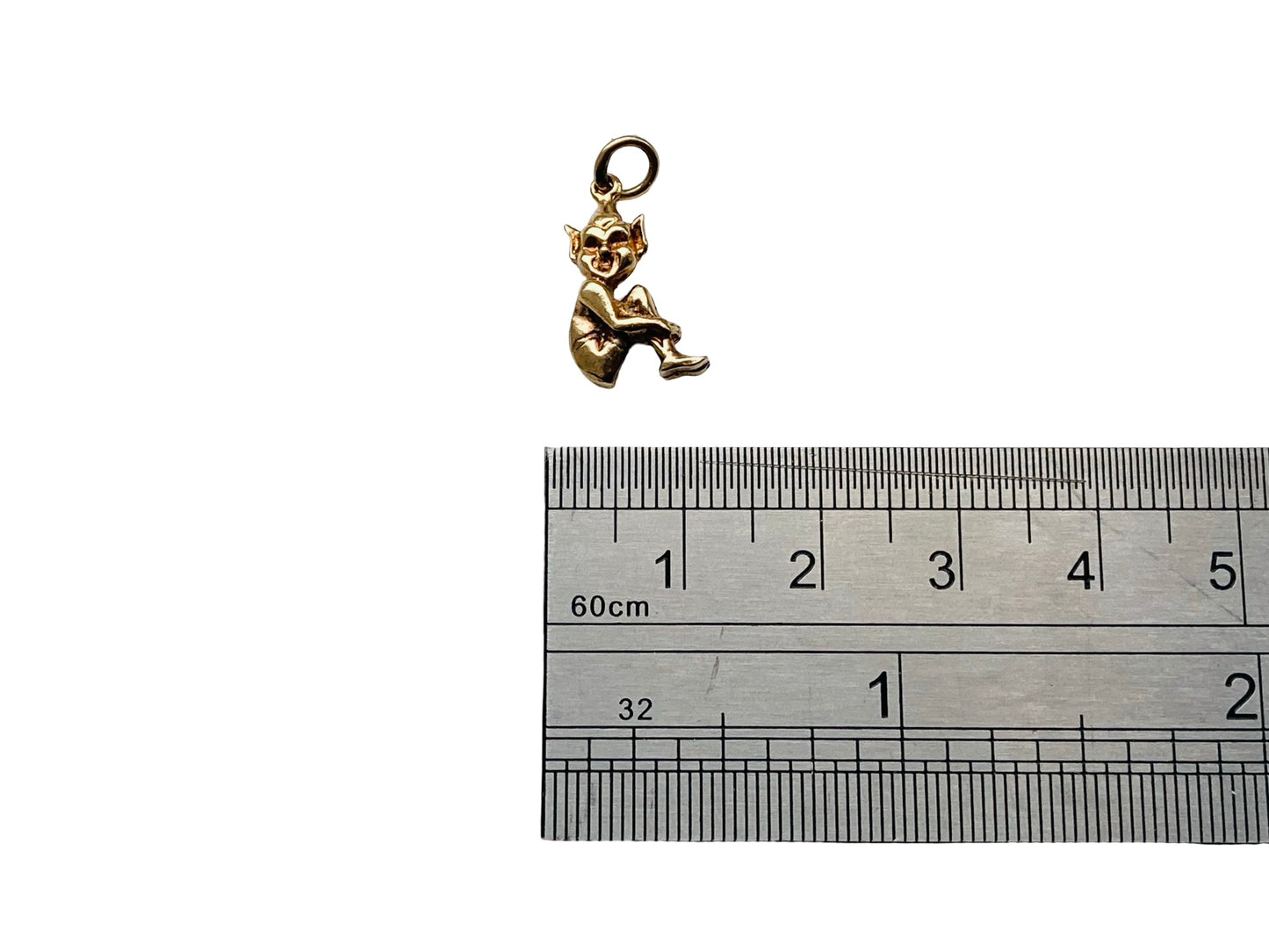 Vintage 9ct Gold Elf Pendant