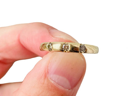 9ct Gold Champagne Diamond Ring