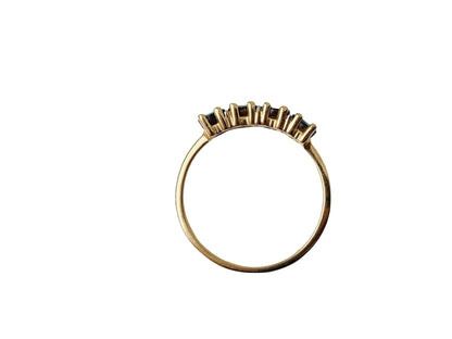 9ct Gold Opal Doublet & Diamond Ring