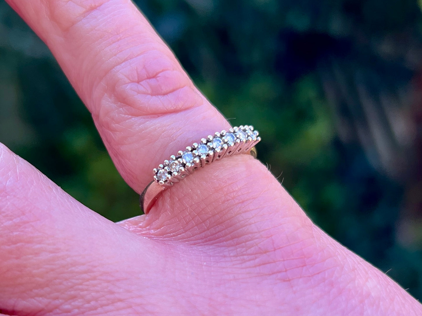 9ct Gold Diamond Eight-Stone Ring