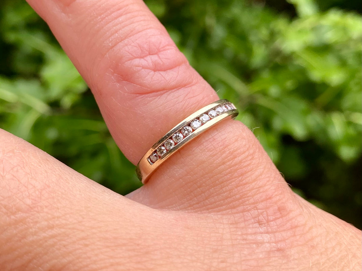 9ct Gold Diamond Band Ring
