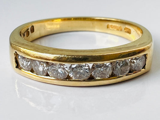 18ct Gold Seven-Stone 0.50ct Diamond Ring