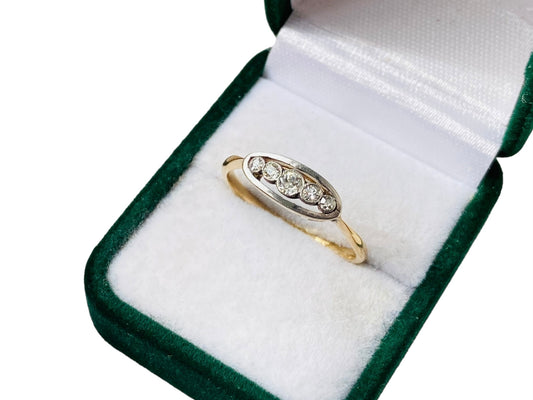 Antique Art Deco 18ct Gold Diamond Ring