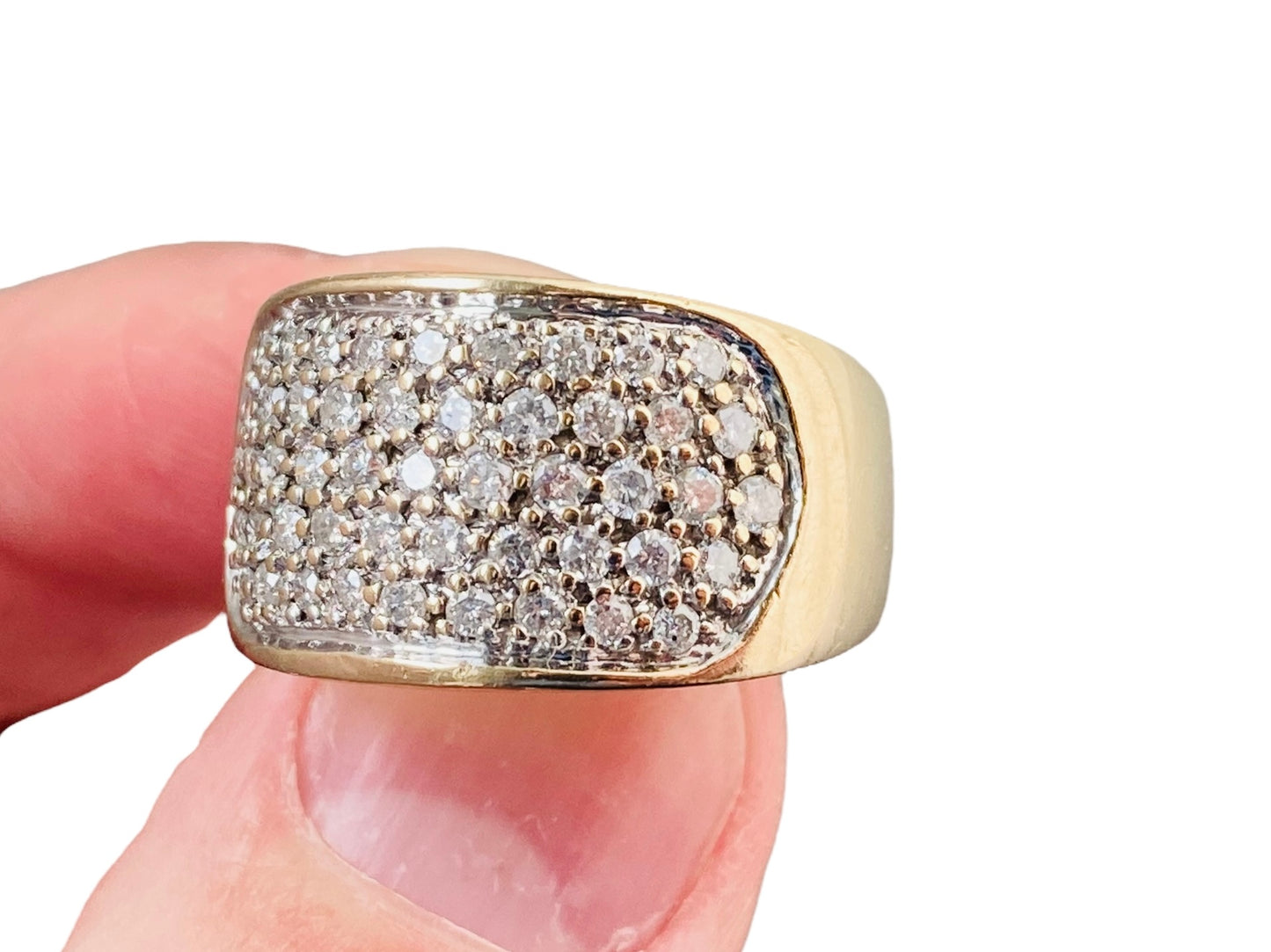 9ct Gold Diamond Pave Ring