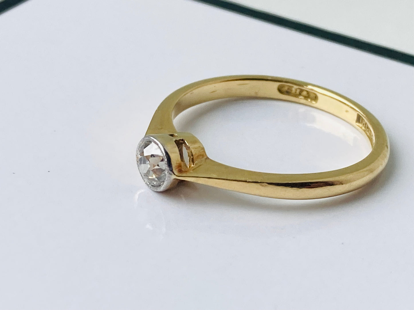 Antique 18ct Gold Solitaire Diamond Ring