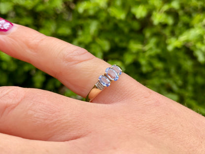 9ct Gold Sapphire & Diamond Ring