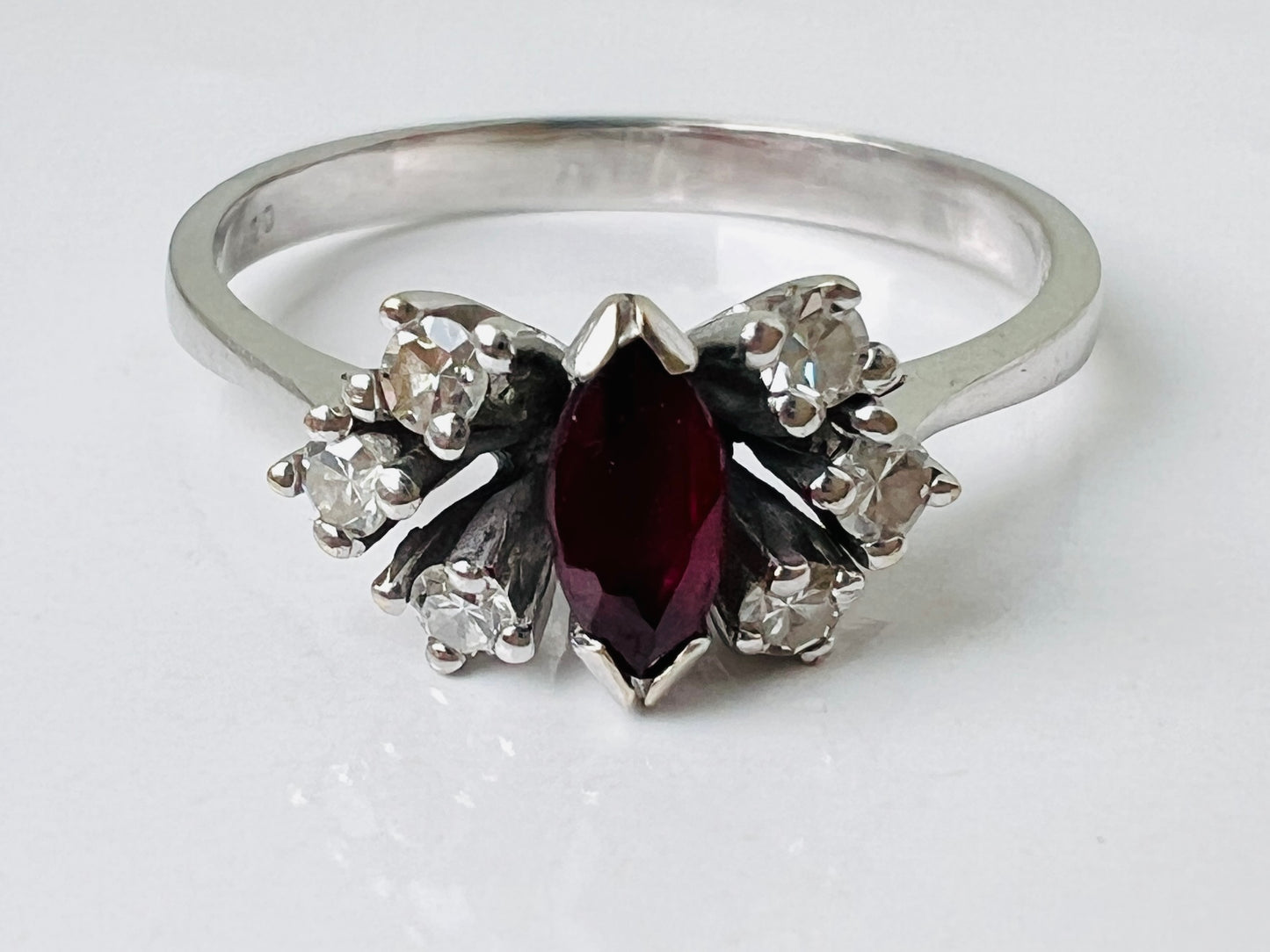 14ct Gold Ruby & Diamond Ring