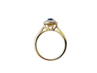 9ct Gold Sapphire & Diamond Ring
