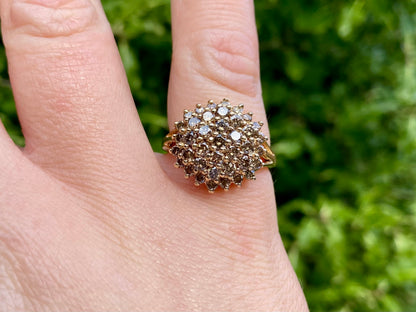 9ct Gold Champagne Diamond Ring