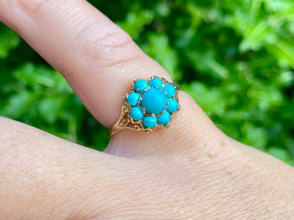 Vintage 9ct Gold Turquoise Ring