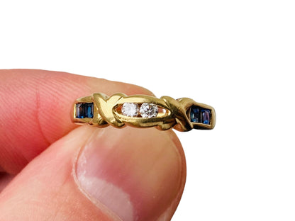 18ct Gold Sapphire & Diamond Ring