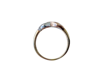 9ct Gold Diamond Cross-Over Ring