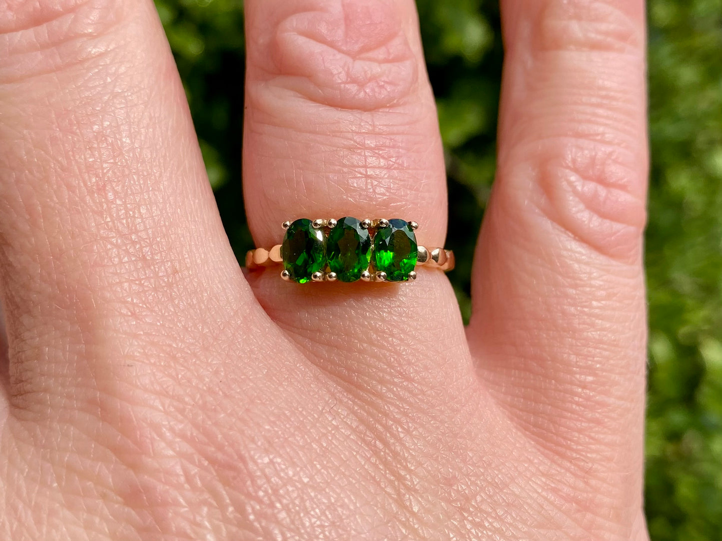 9ct Gold Diopside Ring